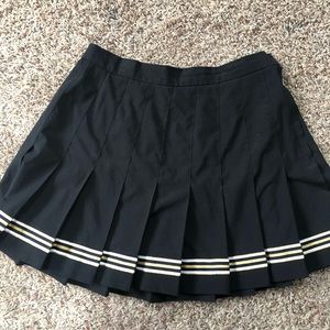 black and gold tennis/cheer skirt